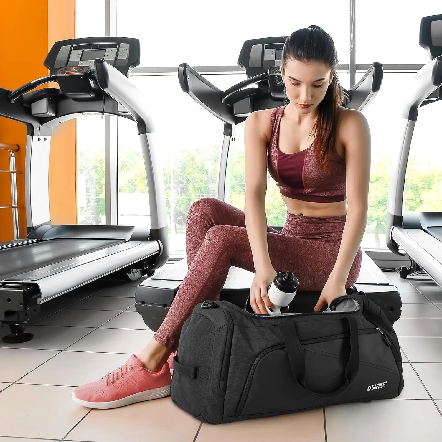 G4Free 45L/60L 3-Way Duffle Backpack Gym Bag with Wet Pocket & Shoes Compartment Sports Travel Weekender Overnight Duffel Bag