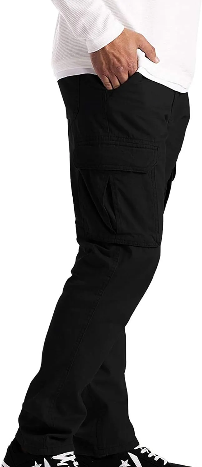 GIERIDUC Men's Cotton Yoga Sweatpants Mens Joggers Athletic Lounge Pants Open Bottom Casual Jersey Pants for Men with Pockets