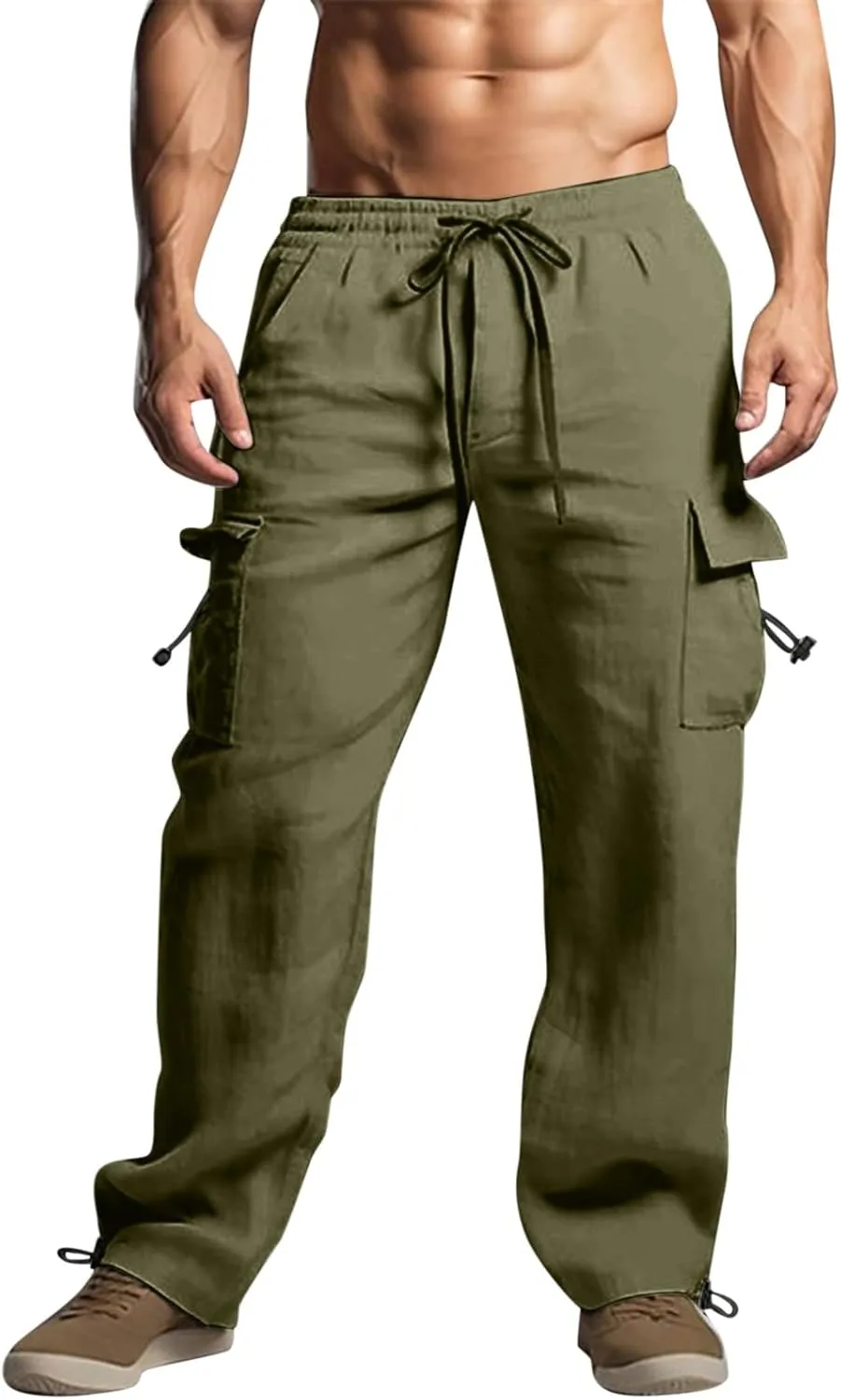 GIERIDUC Mens Heavyweight Fleece Sweatpants Dress Pants for Muscular Legs Pajama Pants for Tall Guys Athletic Outfits for Men