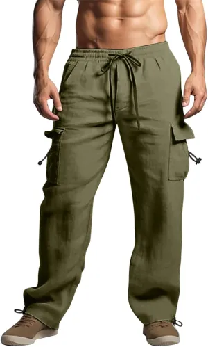 GIERIDUC Mens Heavyweight Fleece Sweatpants Dress Pants for Muscular Legs Pajama Pants for Tall Guys Athletic Outfits for Men
