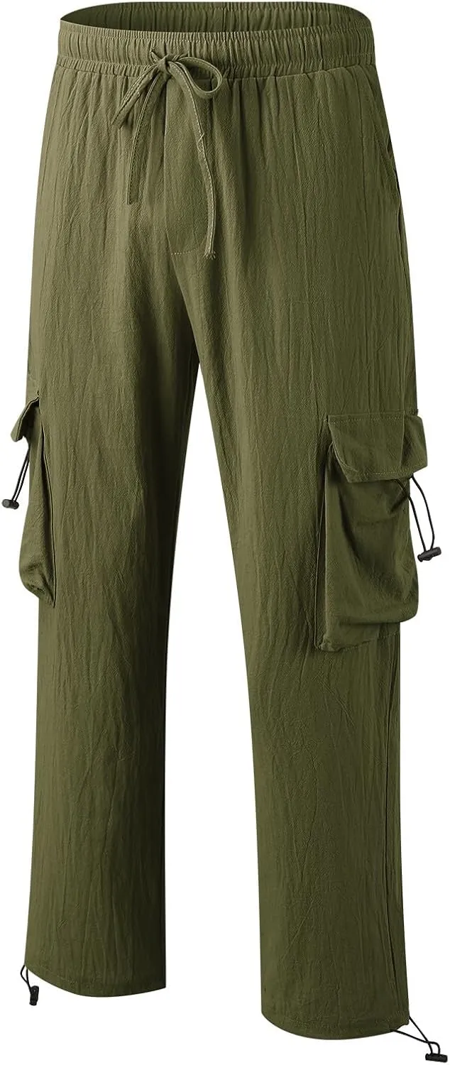 GIERIDUC Mens Heavyweight Fleece Sweatpants Dress Pants for Muscular Legs Pajama Pants for Tall Guys Athletic Outfits for Men