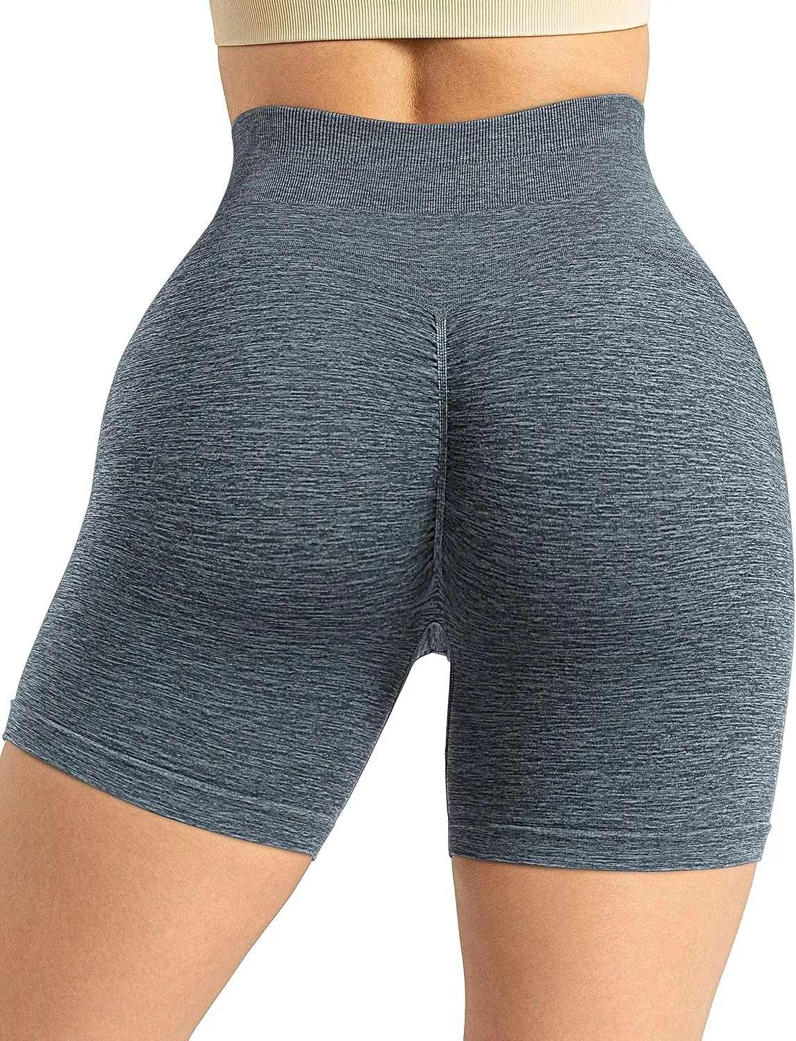 GILLYA Workout Shorts for Women Seamless Butt Lifting Shorts High Waisted Gym Yoga Shorts
