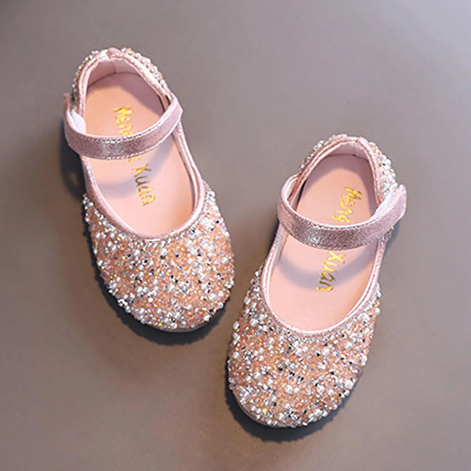 Girls Mary Jane Dress Shoes Rhinestons Flower Girl Wedding Part Shoes Ballet Flat Toddler Ballerina Sandals