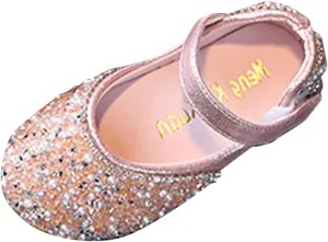 Girls Mary Jane Dress Shoes Rhinestons Flower Girl Wedding Part Shoes Ballet Flat Toddler Ballerina Sandals