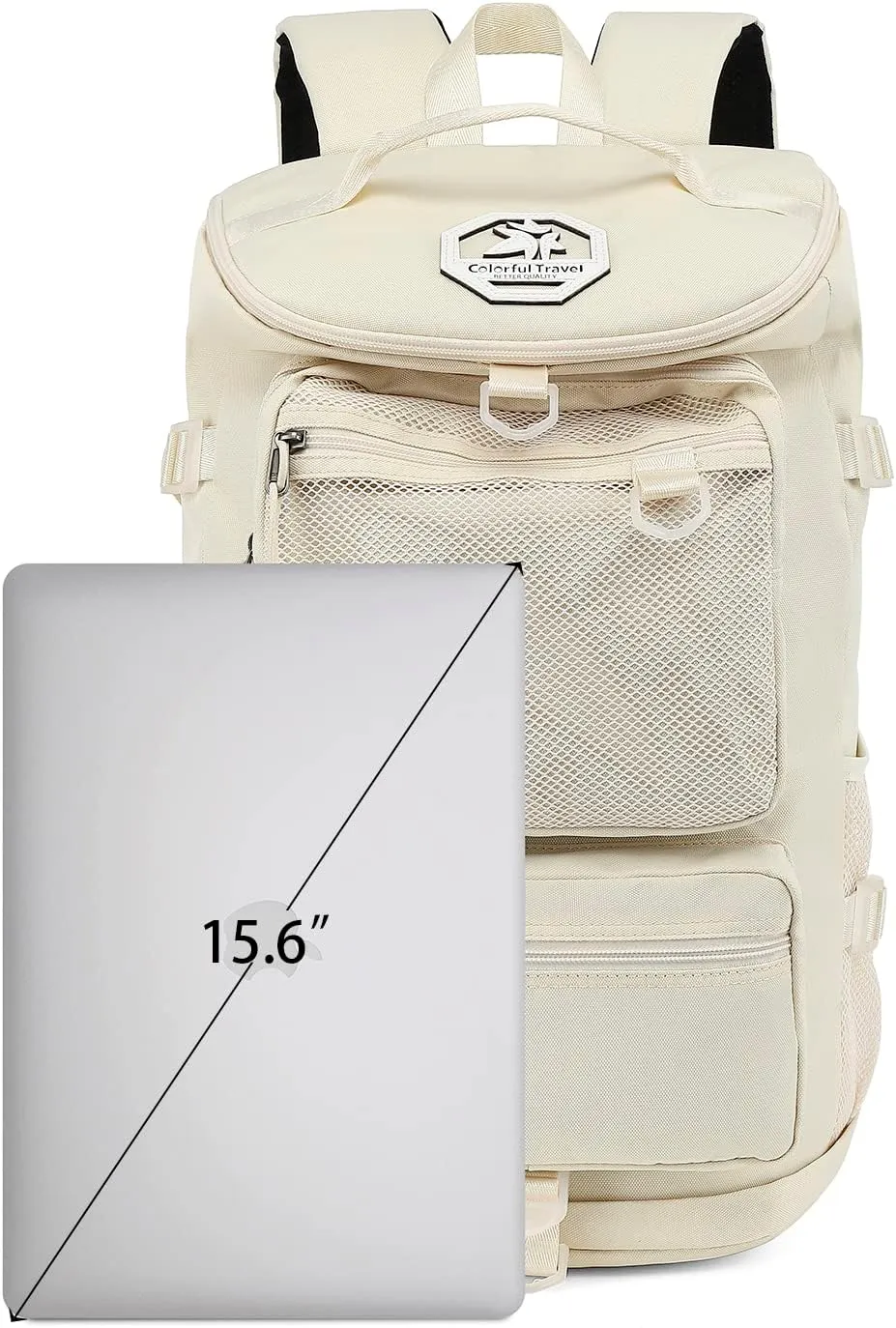 Gym Duffle Bag Backpack 4-Way Waterproof with Shoes Compartment for travel Sport Hiking laptop (Sea salt white) XL