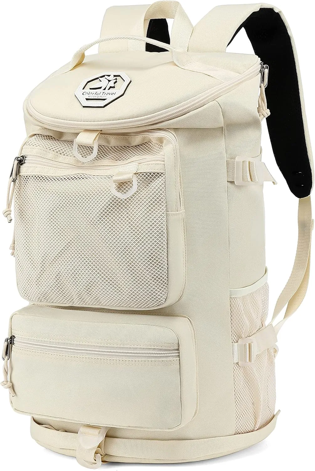 Gym Duffle Bag Backpack 4-Way Waterproof with Shoes Compartment for travel Sport Hiking laptop (Sea salt white) XL