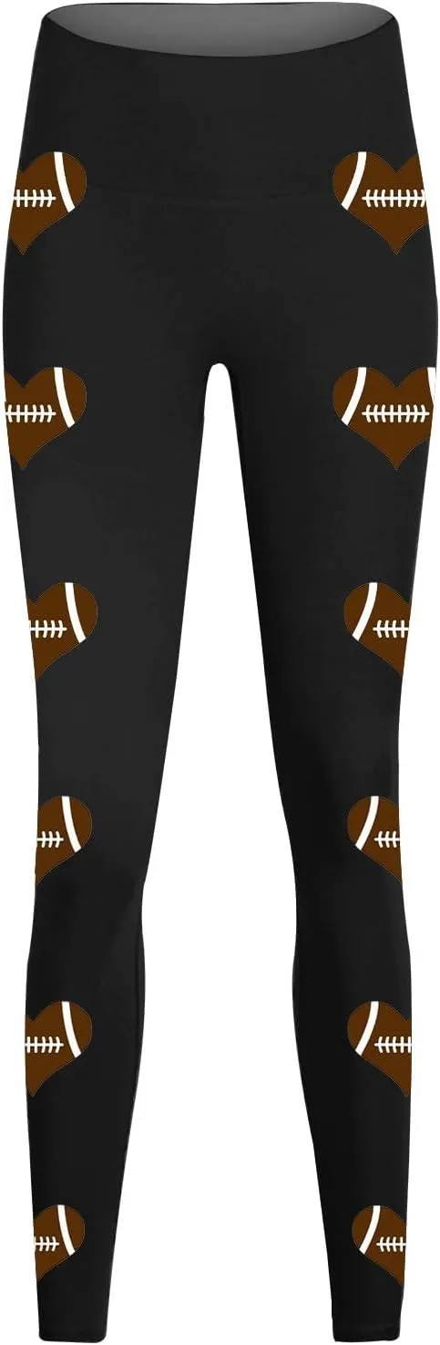Gym Leggings for Women Wide Waisted Valentine Love Yoga Pants Leggings for Women Tummy Contral Women's Athletic