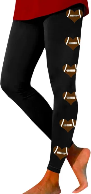 Gym Leggings for Women Wide Waisted Valentine Love Yoga Pants Leggings for Women Tummy Contral Women's Athletic