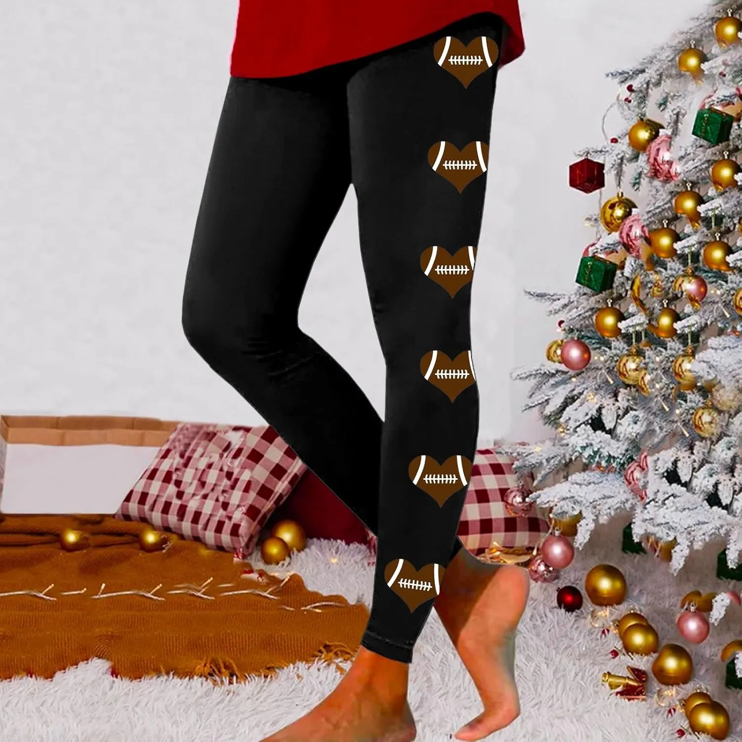 Gym Leggings for Women Wide Waisted Valentine Love Yoga Pants Leggings for Women Tummy Contral Women's Athletic