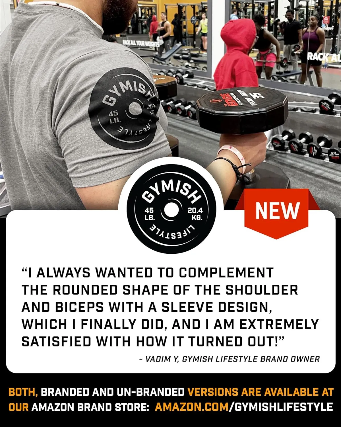 Gymish Lifestyle Gym Workout Shirts for Men Motivational Weight Lifting T-Shirt