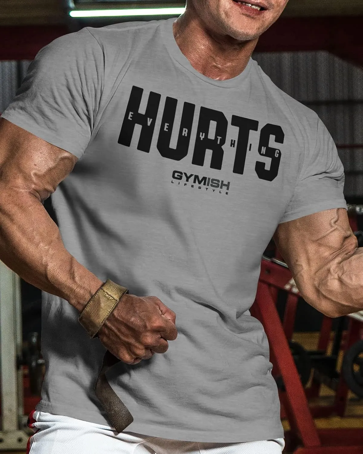 Gymish Lifestyle Gym Workout Shirts for Men Motivational Weight Lifting T-Shirt