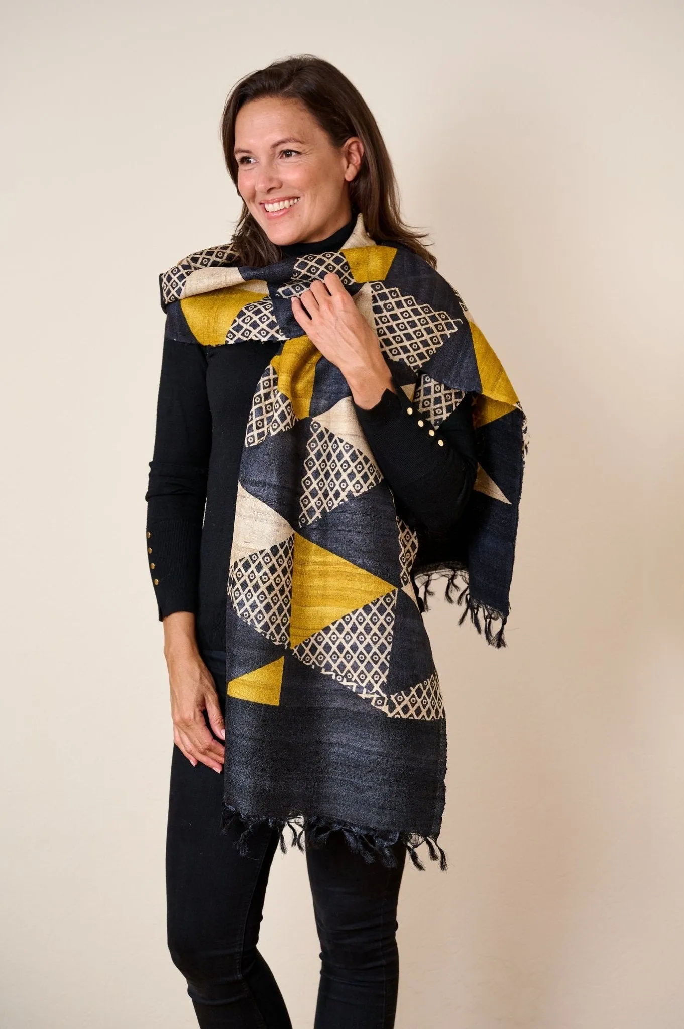 Gypsum Peace Silk Scarf