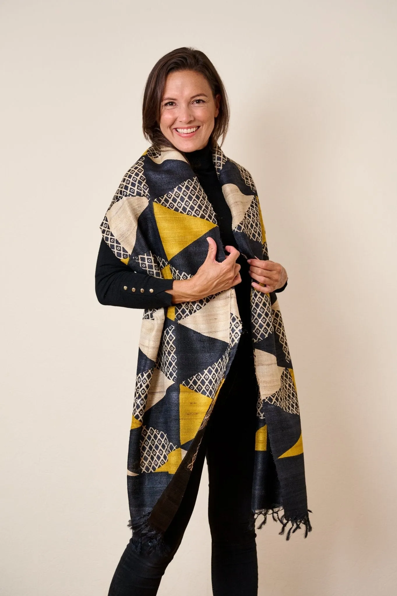 Gypsum Peace Silk Scarf