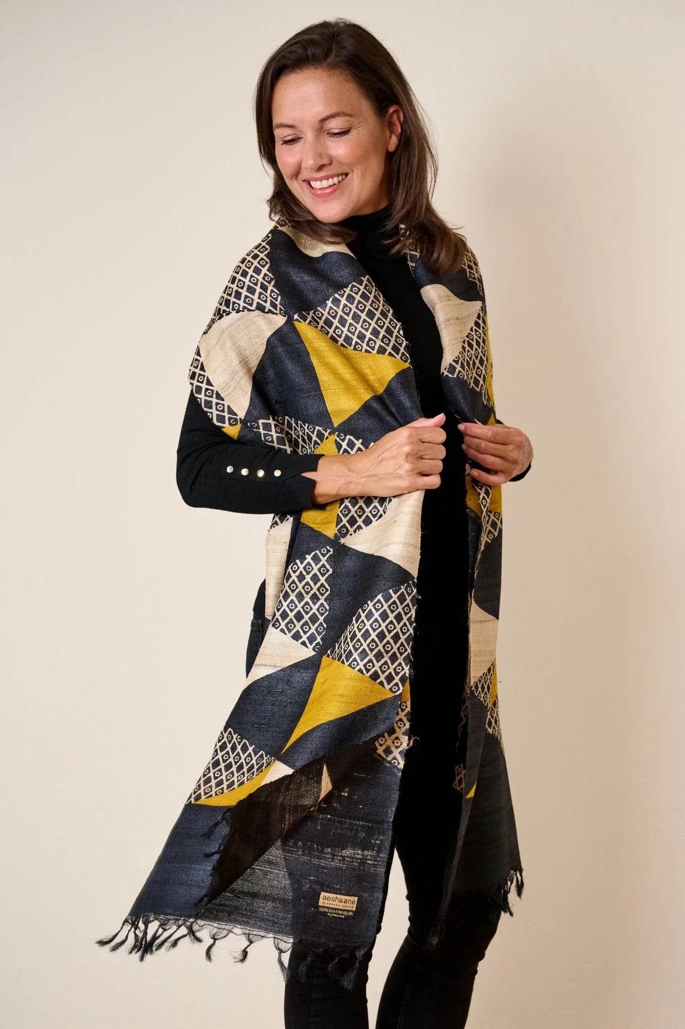 Gypsum Peace Silk Scarf