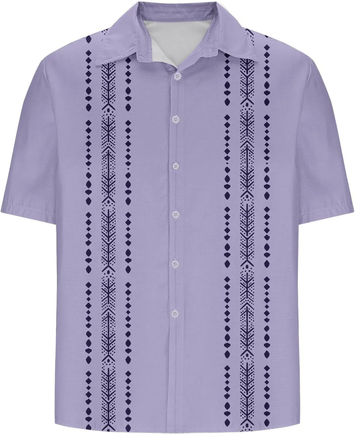 Hawaiian Linen Shirt for Men,Vintage Stripes Print Holiday Bowling Top Short Sleeve Casual Button Down Beach Shirts