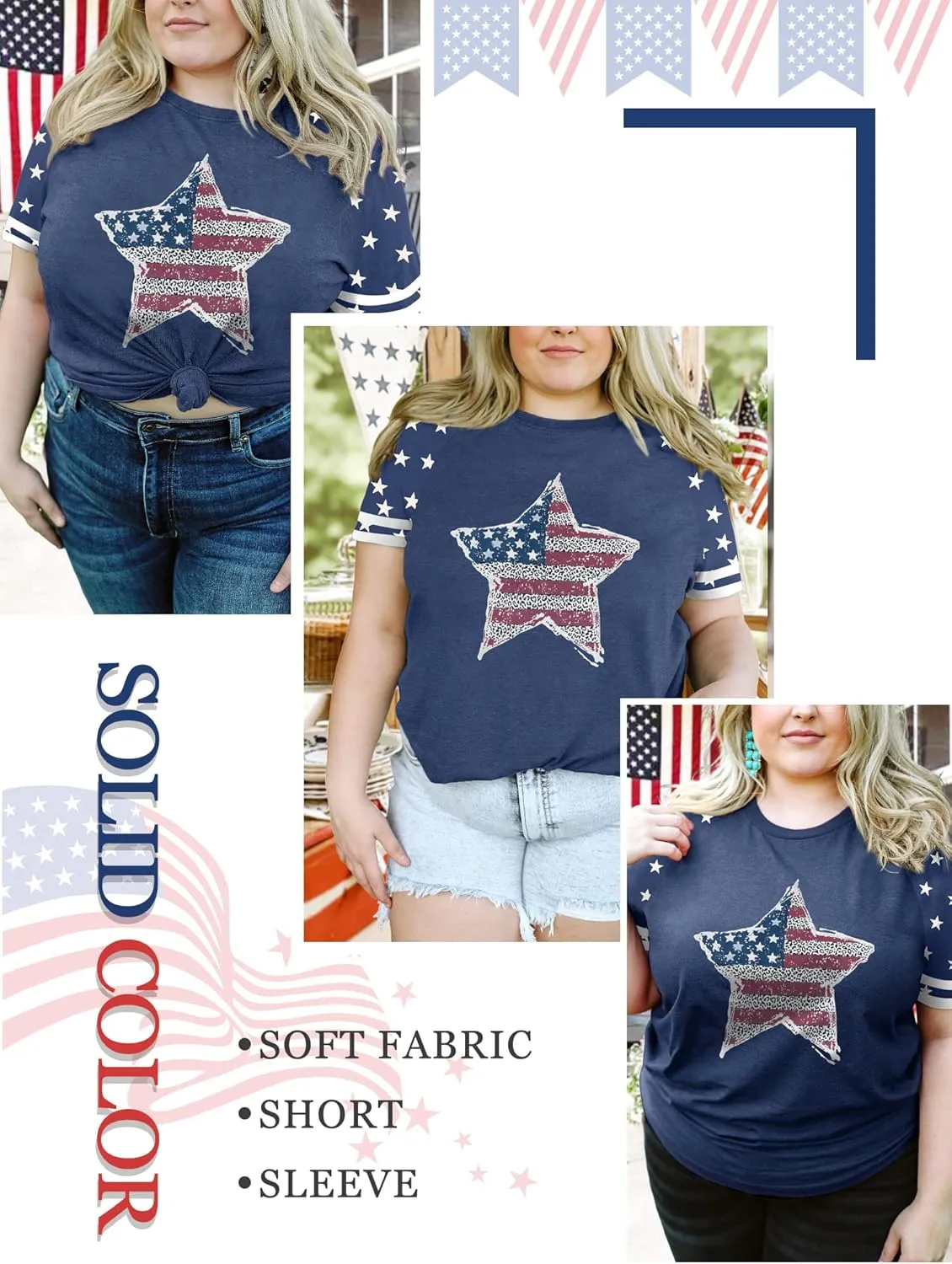 HDLTE Plus Size American Flag Tank Tops Women 4th of July Sleeveless Shirt Patriotic Stars Stripes Racerback Vest