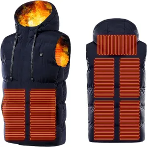 Heated Vest Unisex Adult Winter Jacket Down Puffer Vest Men Smart Electric Vest Heated Jacket Women Rechargeable Coats
