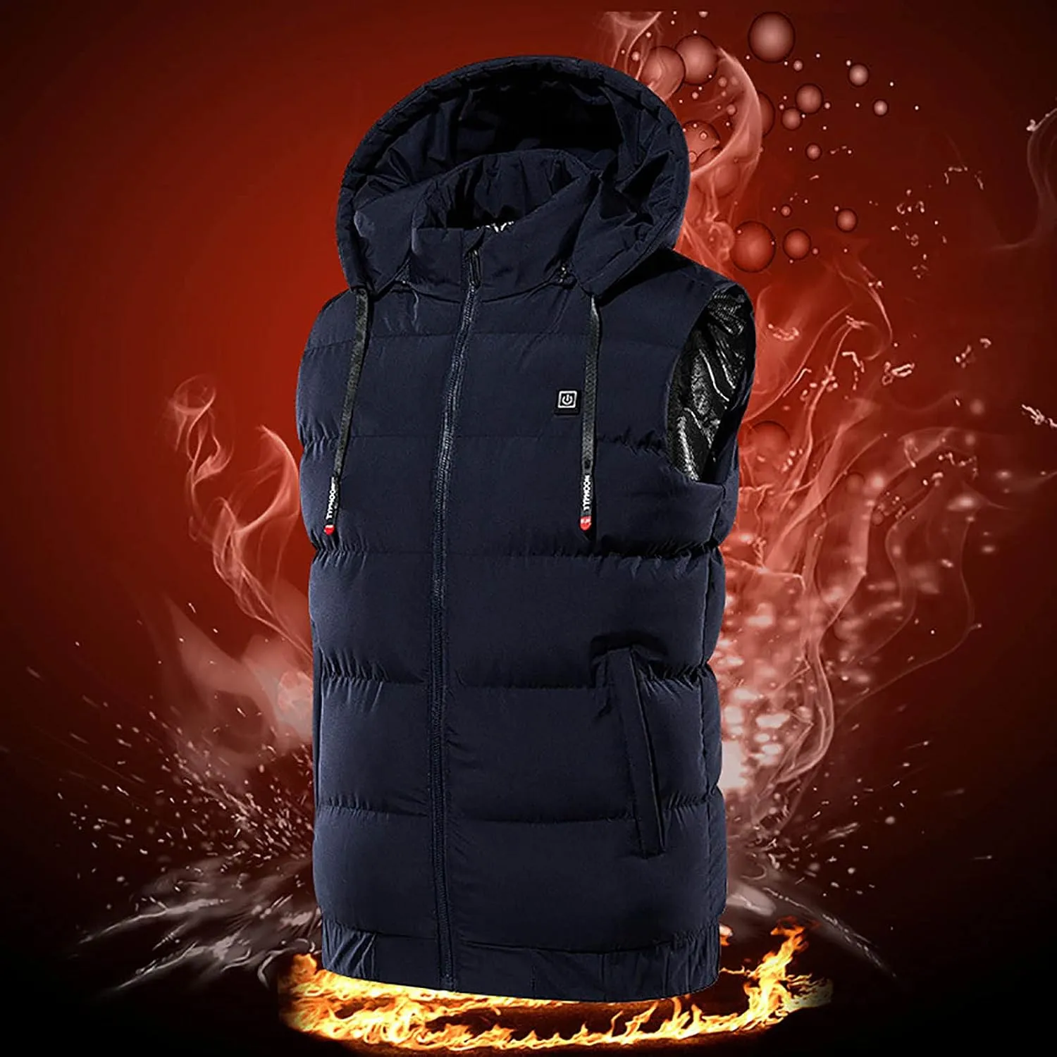 Heated Vest Unisex Adult Winter Jacket Down Puffer Vest Men Smart Electric Vest Heated Jacket Women Rechargeable Coats