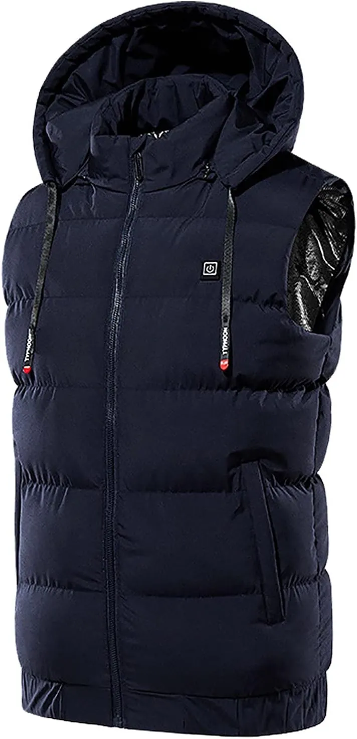 Heated Vest Unisex Adult Winter Jacket Down Puffer Vest Men Smart Electric Vest Heated Jacket Women Rechargeable Coats