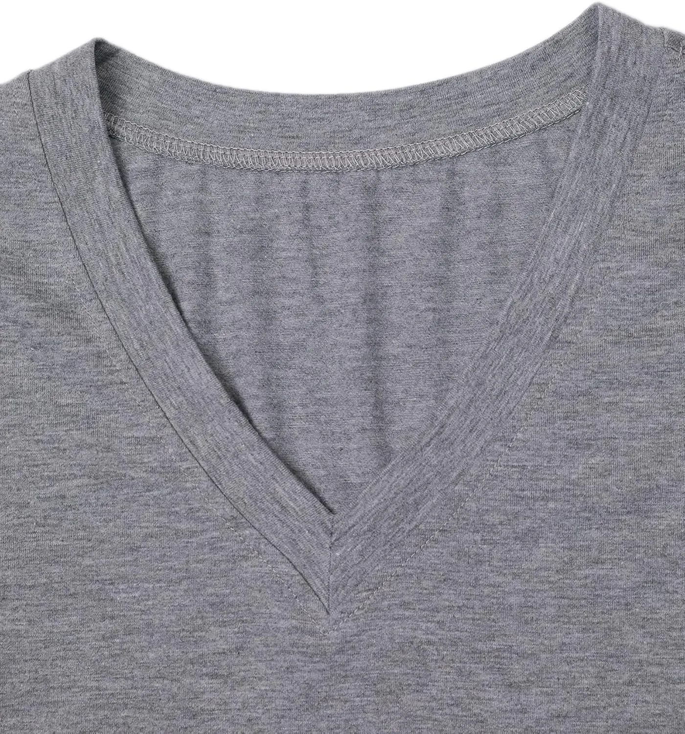 Hilinker Women's Graphic Tee Long Sleeve Tops Casual Loose V Neck T Shirts