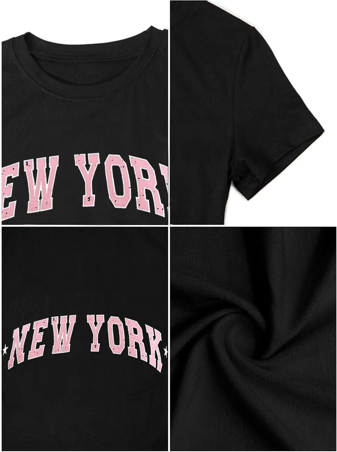 Hilinker Womens Short Sleeve Graphic Crop Tops Vintage Tees Summer Cute T Shirts