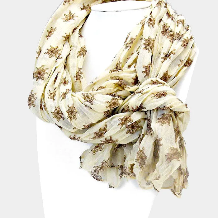 iLLASPARKZ HELM PATTERN PLEATED SPRING SCARF