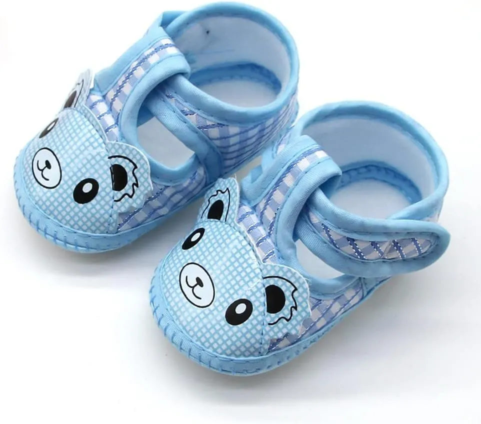 Infant Baby Girls Boys Canvas Shoes Soft Sole Newborn Slip On Crib Sandals Cute Cartoon First Walking Shoes