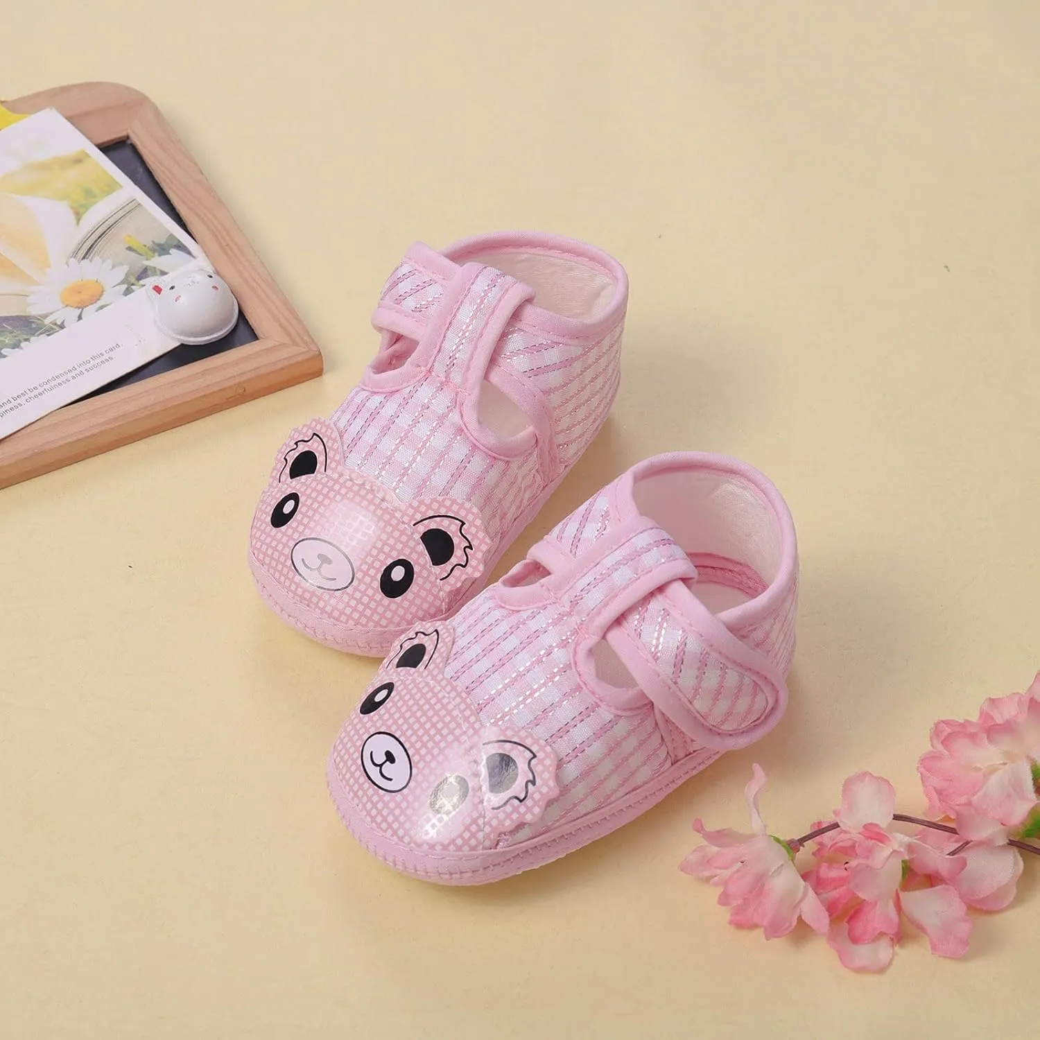 Infant Baby Girls Boys Canvas Shoes Soft Sole Newborn Slip On Crib Sandals Cute Cartoon First Walking Shoes