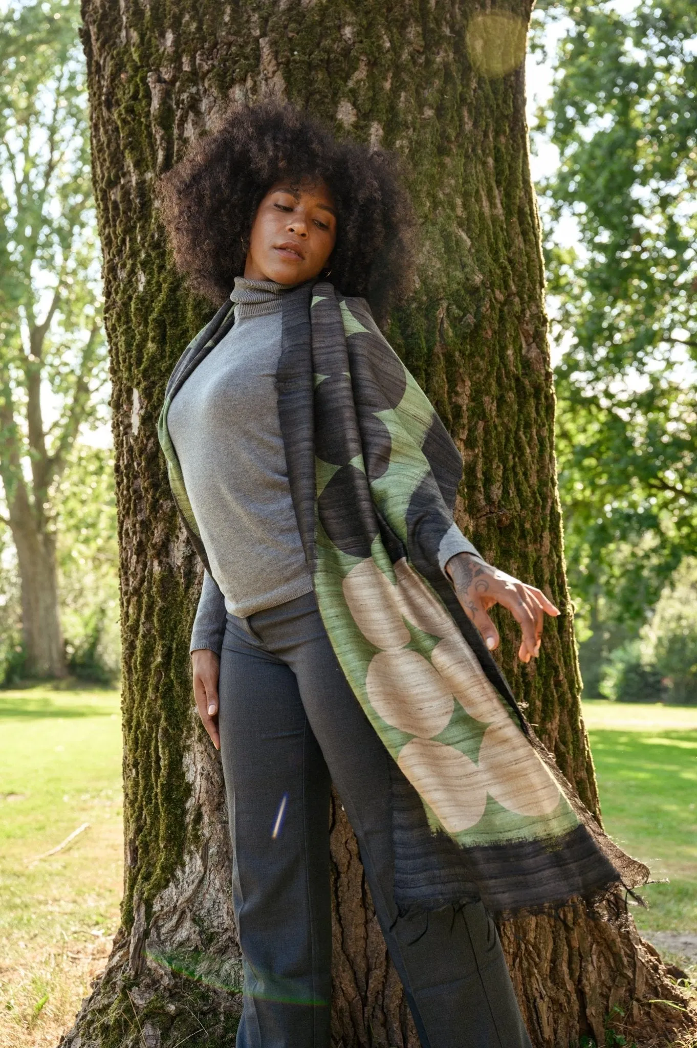 Jade Peace Silk Scarf