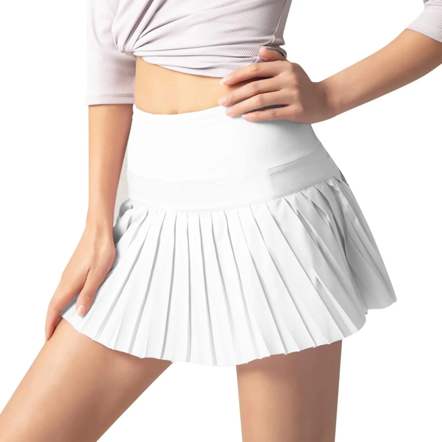 Jean Skirts for Women Women's High Waisted Running Skorts Sports Pleated Skirts Pockets Pant Skirts Pleated Skirt