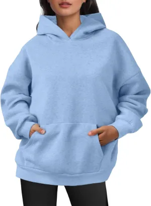 JiXiang Pink Hoodie Womens Oversized Hoodies Fleece Sweatshirts Long Sleeve Sweaters Pullover Fall Clothes with Pocket