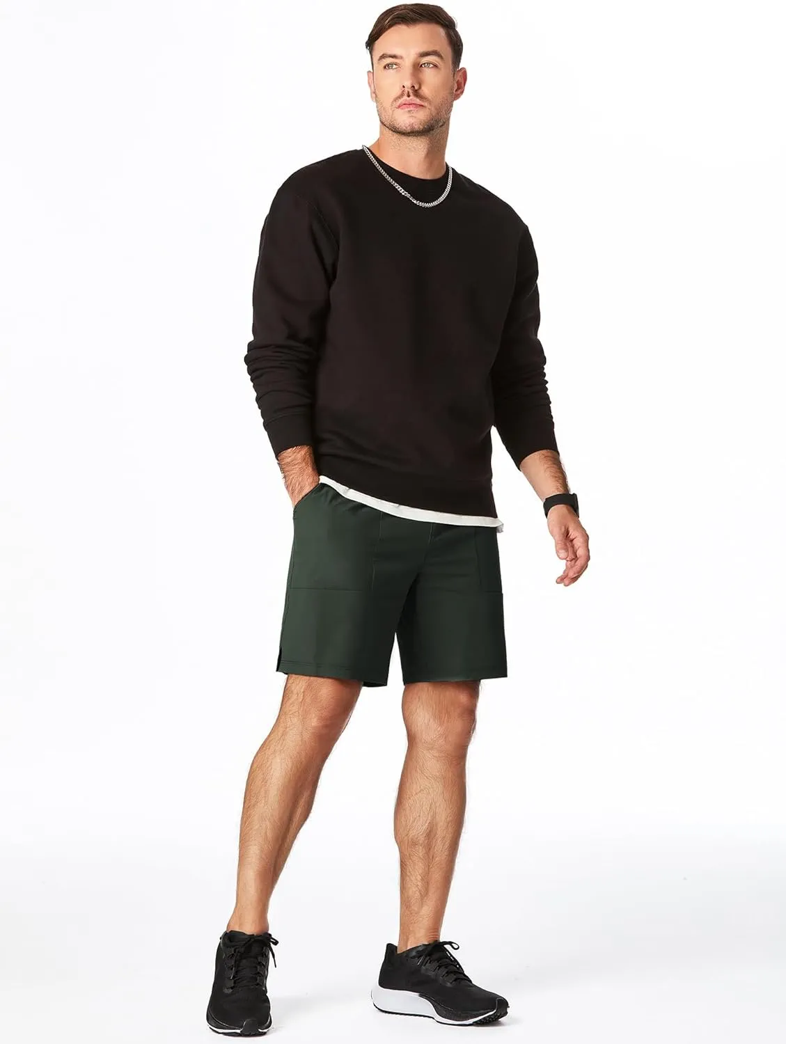 JMIERR Men's Shorts Running Athletic Shorts Waterproof Quick Dry 7" Gym Workout Breathable Shorts