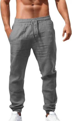 Joggers for Men Loose Joggers Sweatpants Pockets Stretch Waist Sport Pull On Pant Soft Jogging Jogger Bottoms