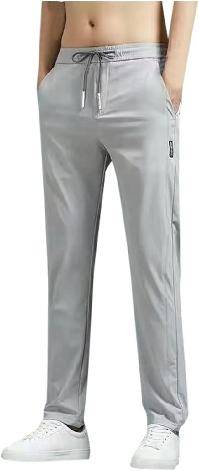 Joggers for Men Loose Joggers Sweatpants Pockets Stretch Waist Sport Pull On Pant Soft Jogging Jogger Bottoms