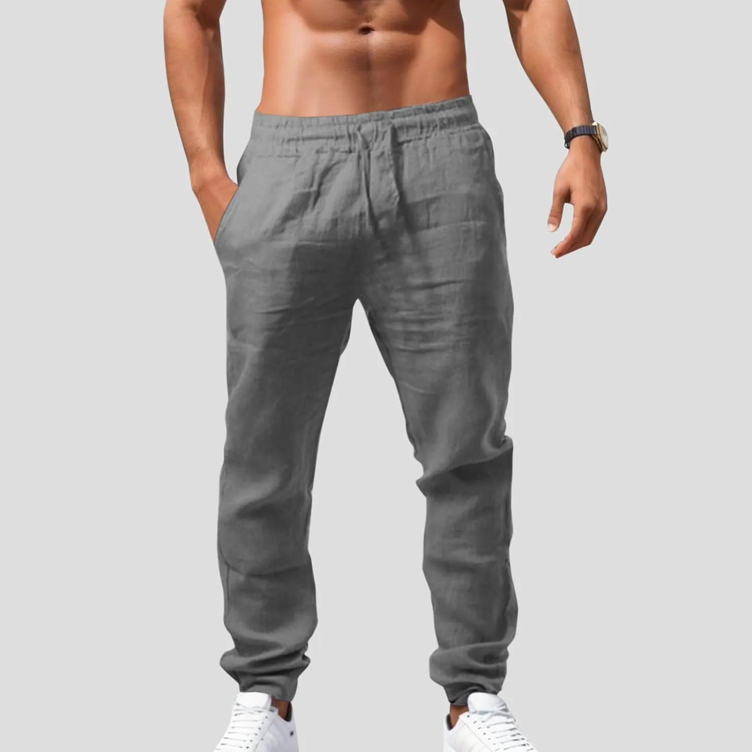 Joggers for Men Loose Joggers Sweatpants Pockets Stretch Waist Sport Pull On Pant Soft Jogging Jogger Bottoms