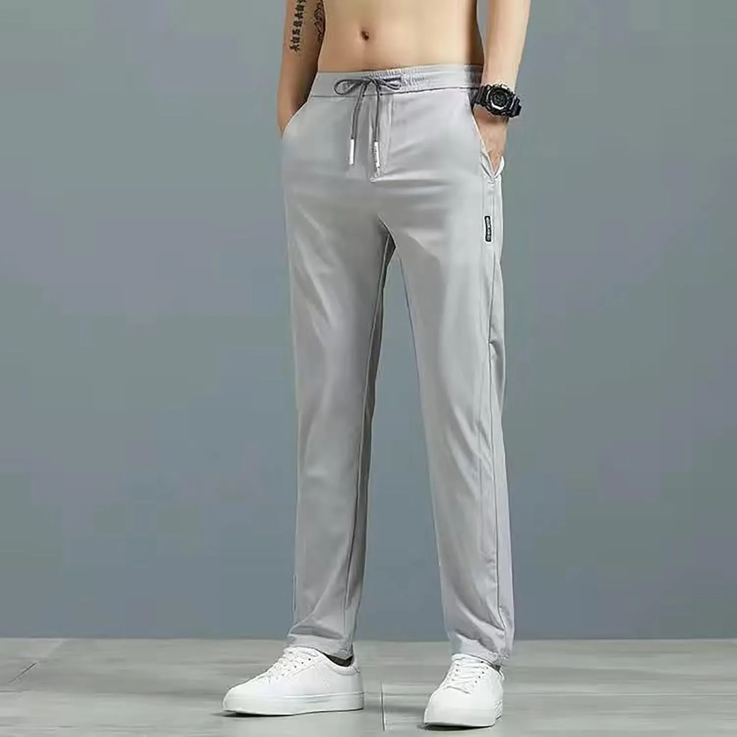 Joggers for Men Loose Joggers Sweatpants Pockets Stretch Waist Sport Pull On Pant Soft Jogging Jogger Bottoms