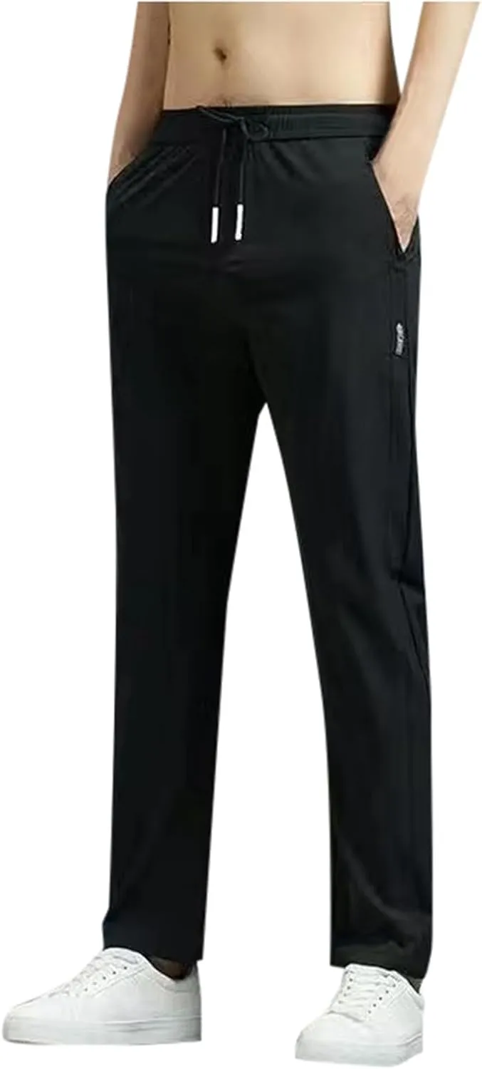 Joggers for Men Loose Joggers Sweatpants Pockets Stretch Waist Sport Pull On Pant Soft Jogging Jogger Bottoms