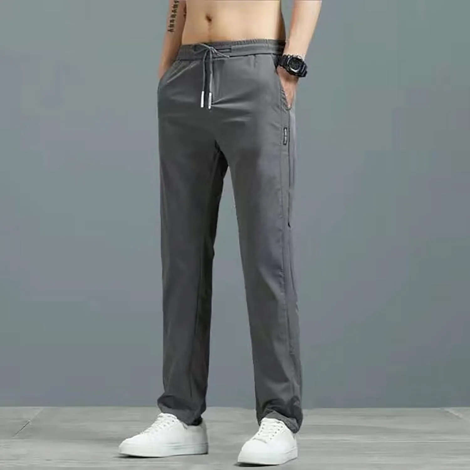 Joggers for Men Loose Joggers Sweatpants Pockets Stretch Waist Sport Pull On Pant Soft Jogging Jogger Bottoms