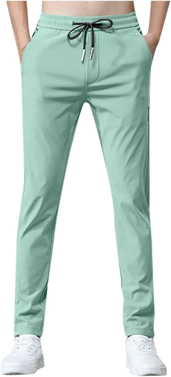 Joggers for Men Loose Joggers Sweatpants Pockets Stretch Waist Sport Pull On Pant Soft Jogging Jogger Bottoms