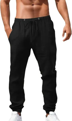 Joggers for Men Slim-Fit Joggers Sweatpant Training Sports Pull On Pant Comfort Soft Jogging Bottoms