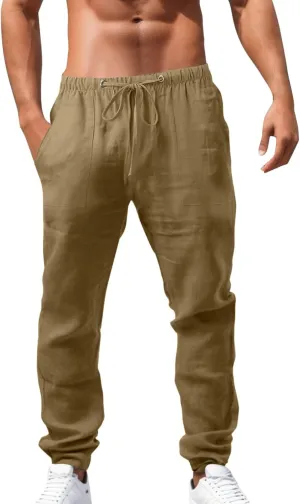 Joggers for Men Slim-Fit Joggers Sweatpant Training Sports Pull On Pant Comfort Soft Jogging Bottoms