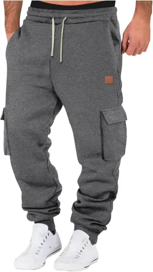 Joggers for Men UK Loose Fit Joggers Sweat Pants Running Gym Training Sport Combat Pant Soft Jogging Sweat