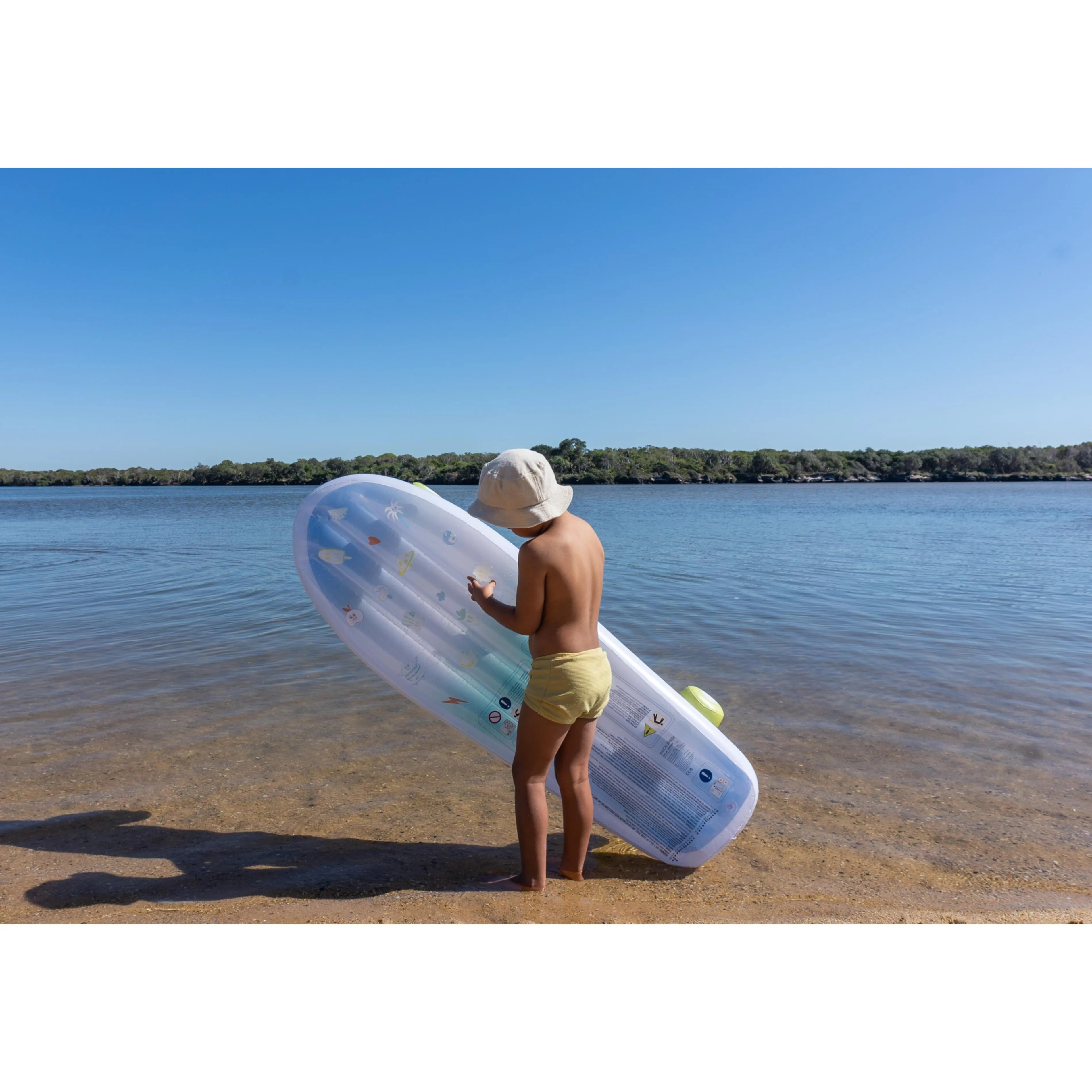 Kids Skateboard Float The Sea Kids Blue-Lime