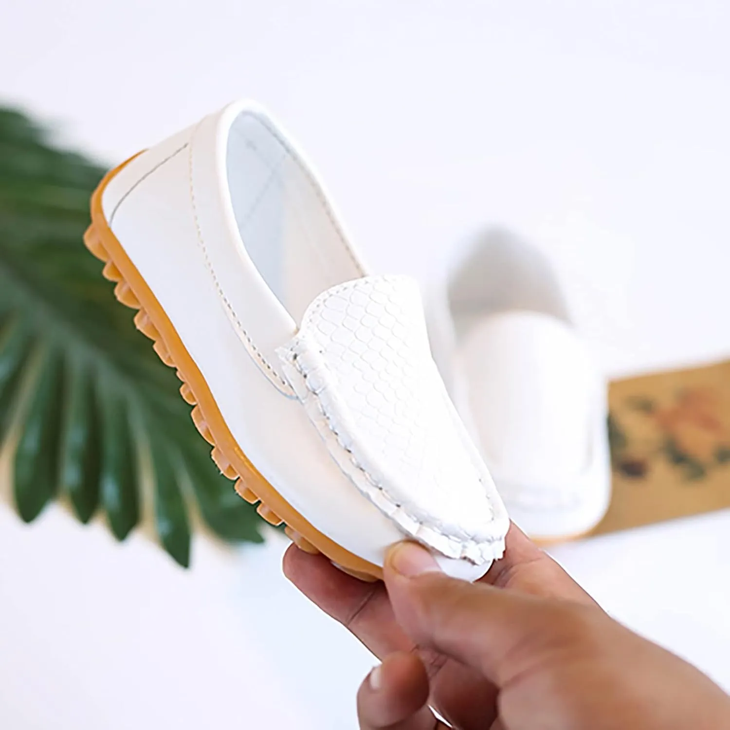 Kids Toddlers Boys Girls Leather Slip On Loafers Moccasi Boat Dress Shoes Comfort Flat Casual Shoes Formal Shoes