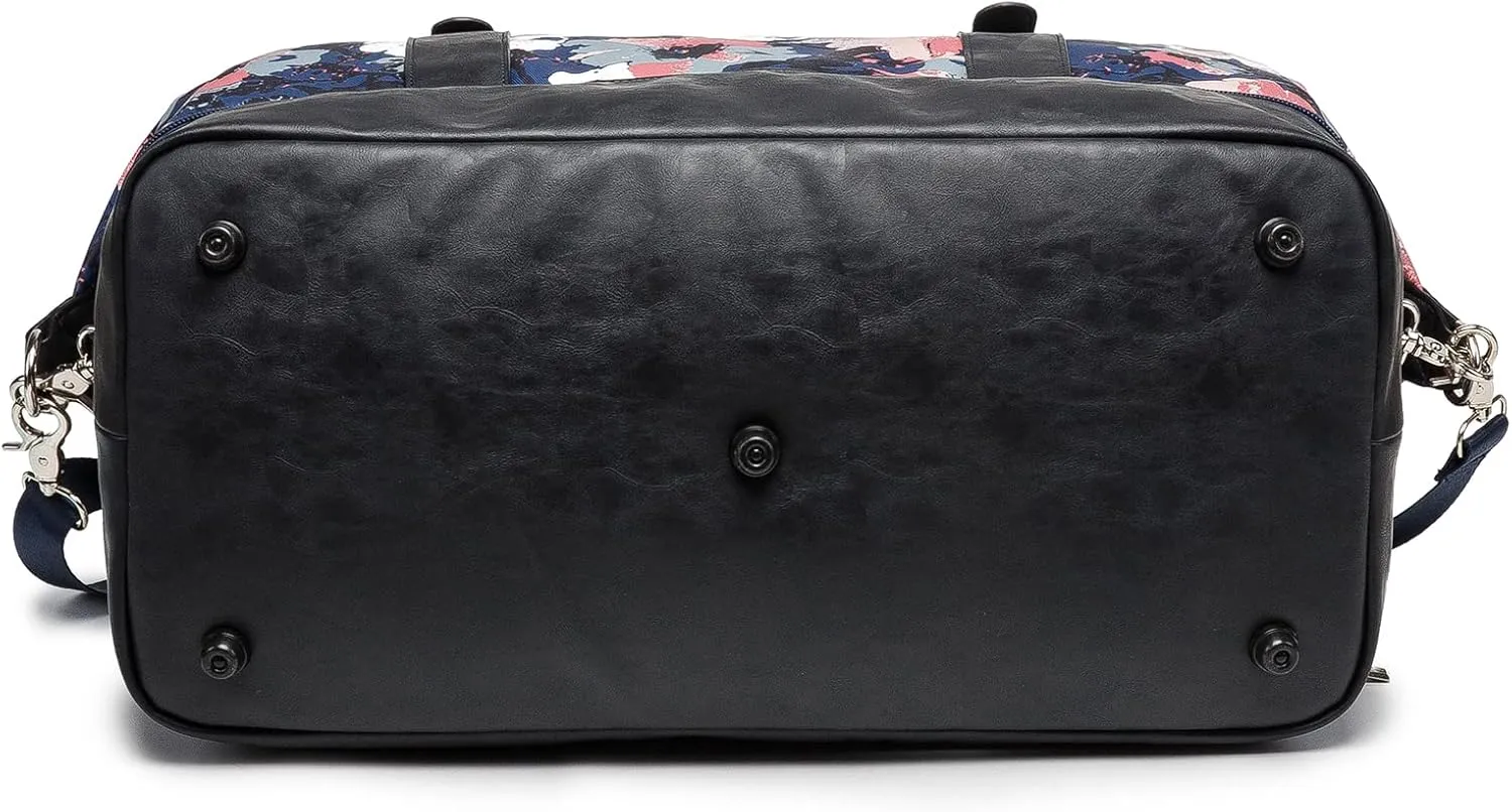Kinmac Garment Bag with Shoes Compartment, Duffel Bag for Travel,Sports Gym Yoga Duffel Bag Weekender Overnight Totes Bag (Camellia)