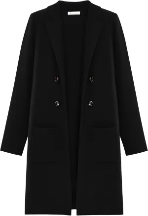 KIRUNDO Cardigan Sweaters for Women 2025 Fall Fashion Open Front Warm Thick Long Winter Coats Jackets Decorative Buttons