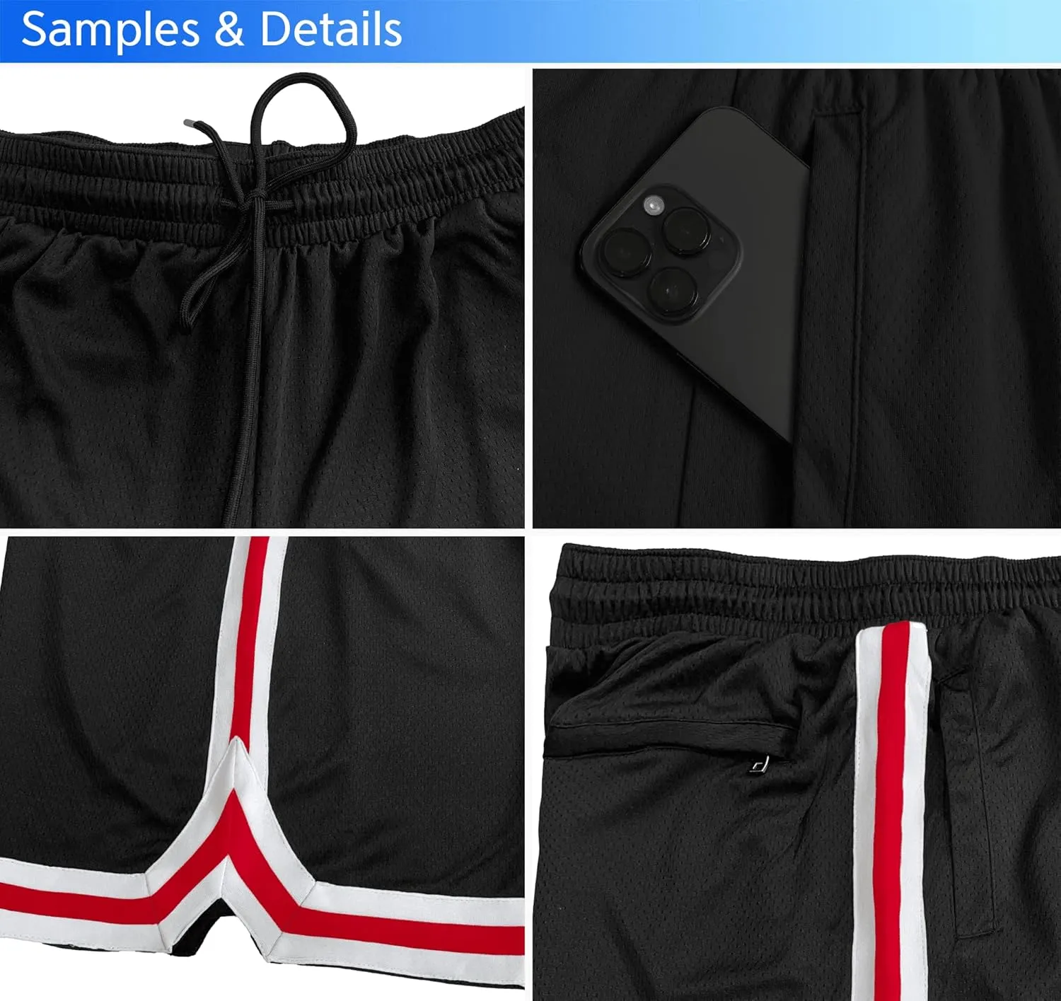 KXK Mens Mesh Basketball Shorts,Athletic Shorts Gym Running Training Shorts with Pockets