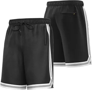 KXK Mens Mesh Basketball Shorts,Athletic Shorts Gym Running Training Shorts with Pockets