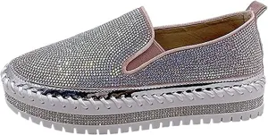 Ladmiple Shoes For Women Sneakers Slip Ons Low Cut Casual Canvas Walking Shoes Summer Fashion Platform Flats Loafers
