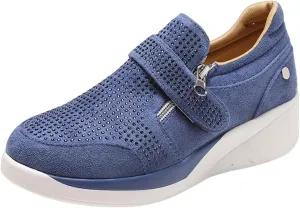 Ladmiple Shoes For Women Sneakers Slip Ons Walking Shoes Non Slip Running Shoes Fashion Comfort Platform Tennis Shoes
